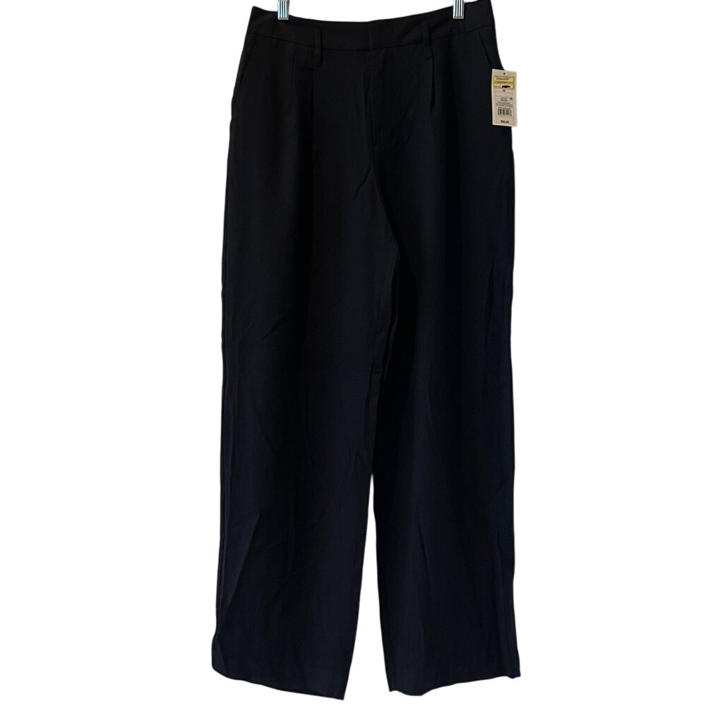 A New Day Women's‎ Black High Rise Wide Leg Pants 10 NWT